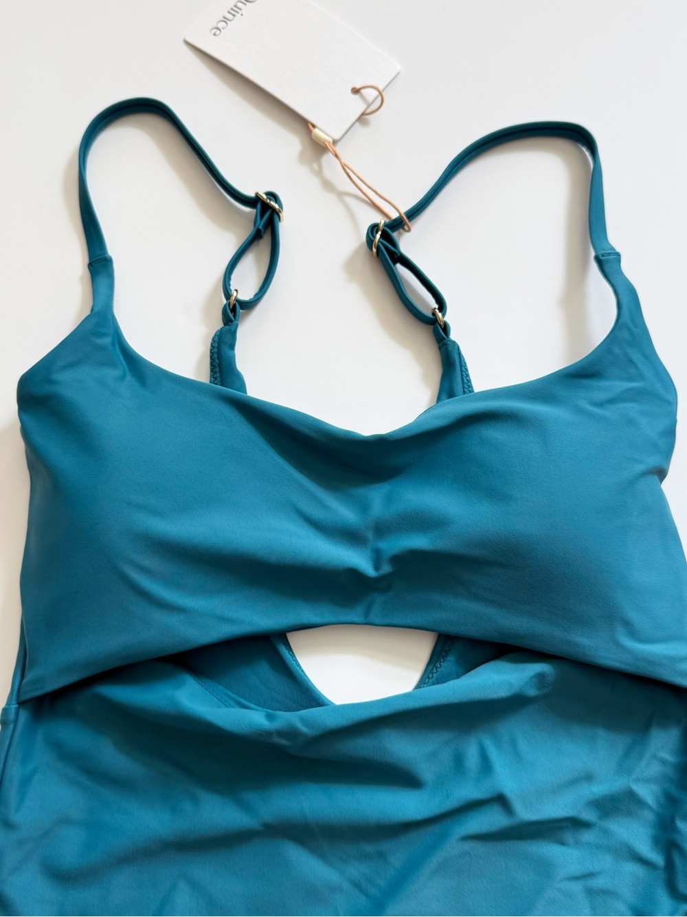 Quince Italian Cut Out One-Piece Swimsuit size S Small NWT - Picture 7 of 12